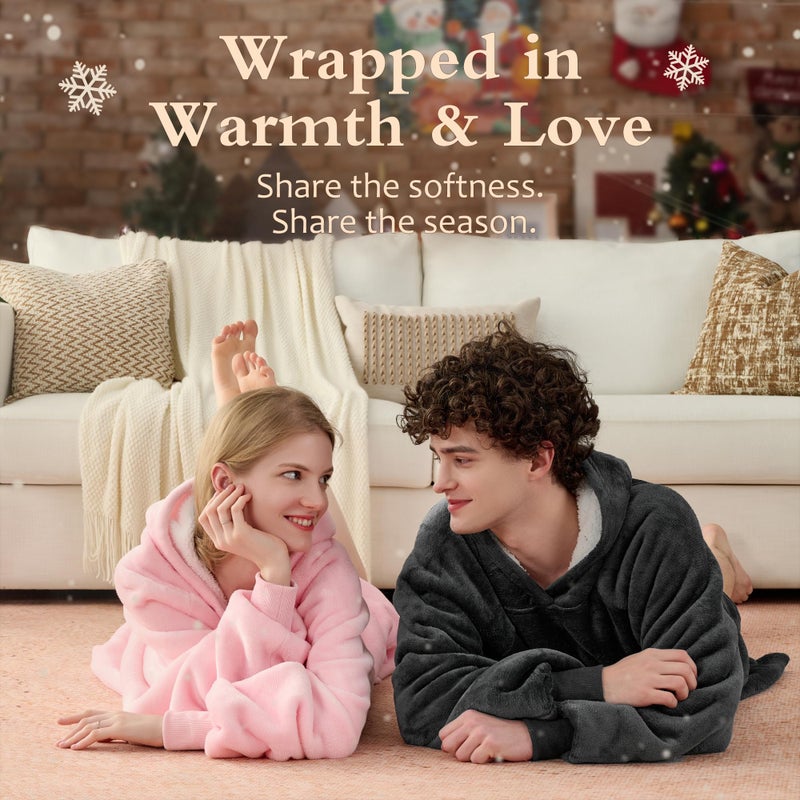 Krifey Wearable Blanket Hoodie, Oversized Sherpa Fleece Sweatshirt with Giant Pocket, Birthday Gifts for Women, Warm Christmas Gift for Mom, Wife, or Girlfriend - Image 5